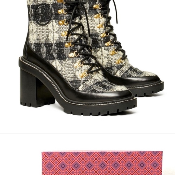 New Tory Burch Miller Wool lug sole Boot - Picture 4 of 7